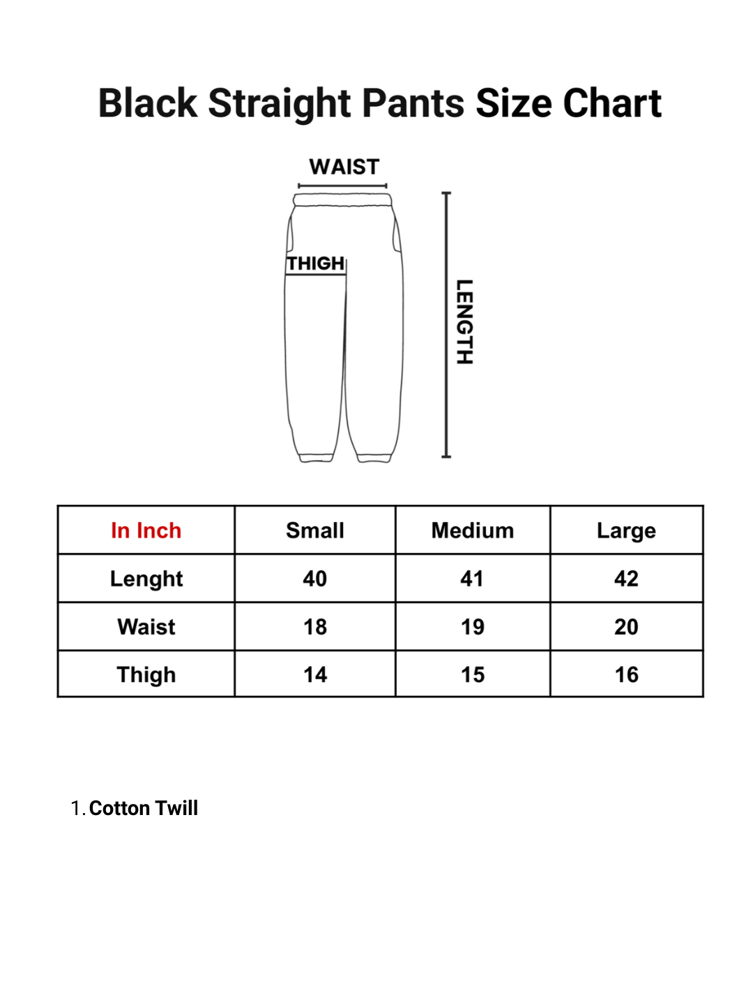 Black Straight Pants