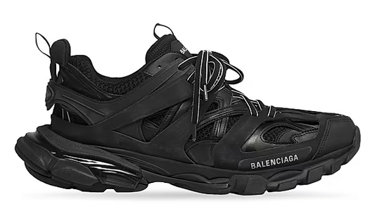 Black Balenciaga sneaker on a white background