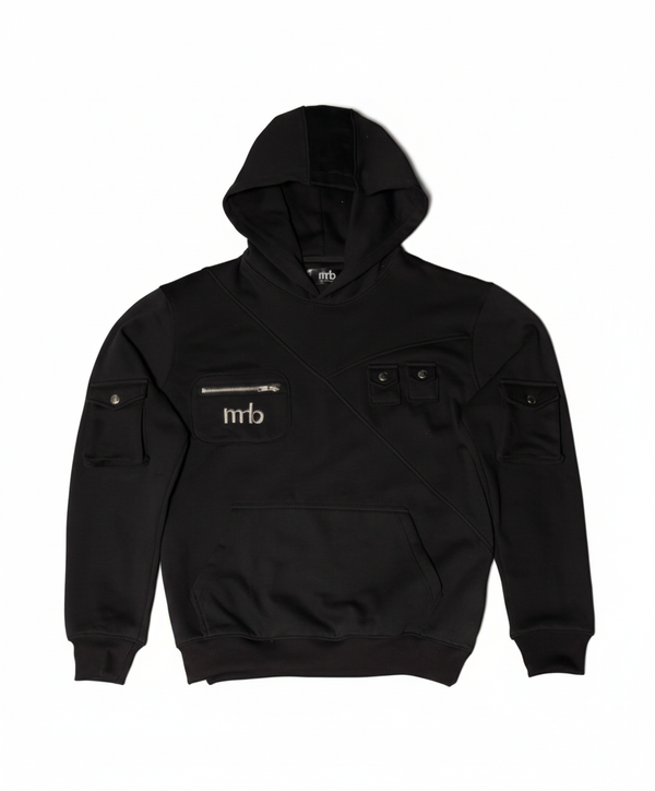 Black Utility Hoodie