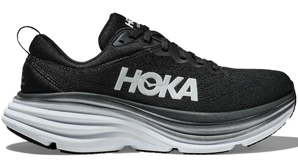 Hoka Bondi 8, Black and White "44"