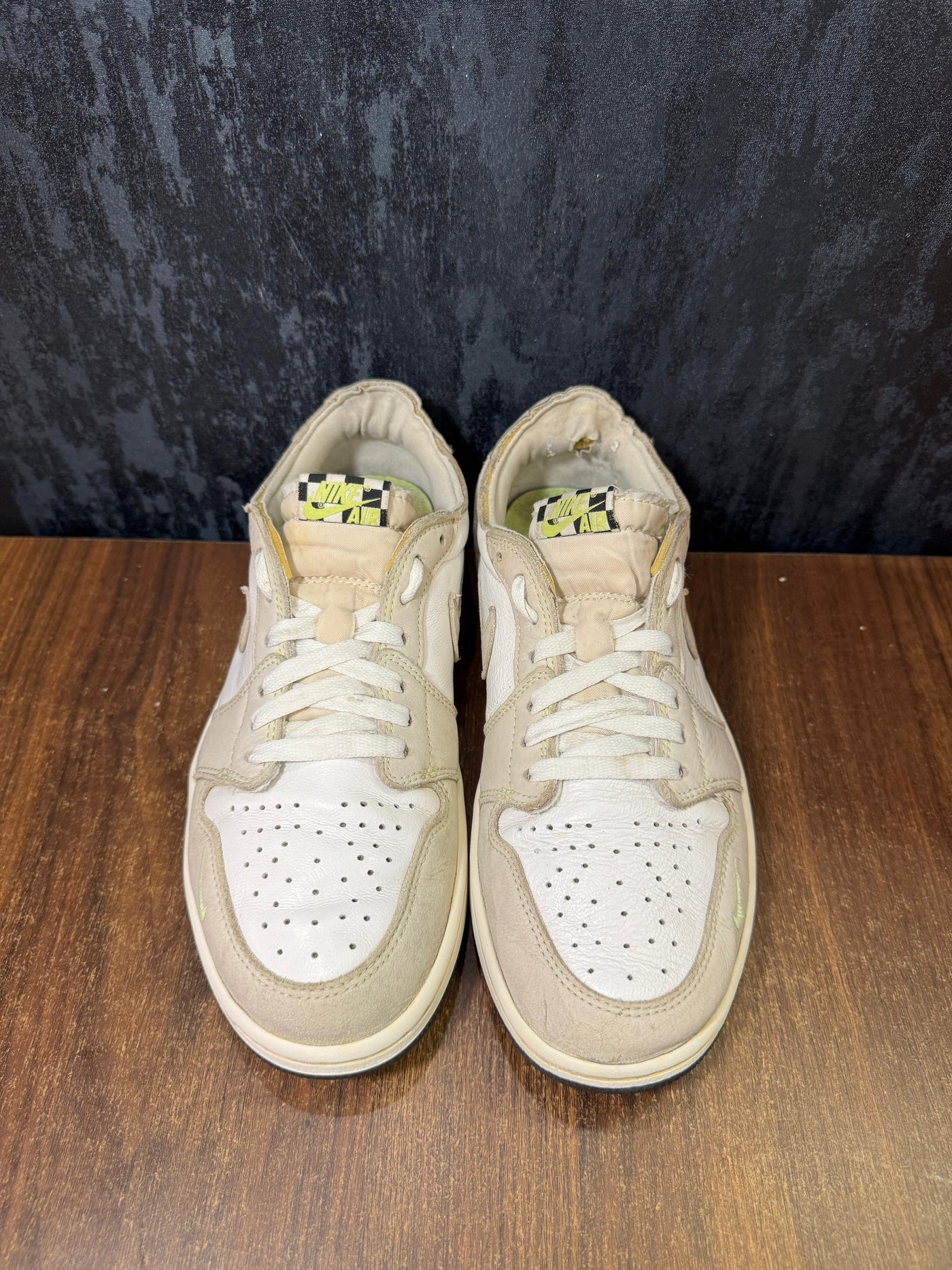 Jordan 1 Retro Low White Ghost Green Black size 43
