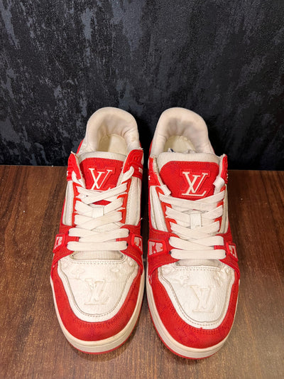 Louis Vuitton Trainer Red White Size 41