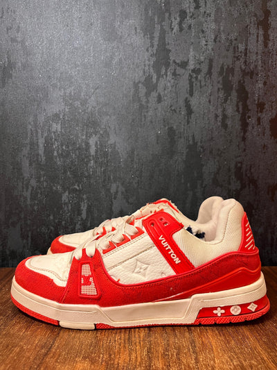 Louis Vuitton Trainer Red White Size 41