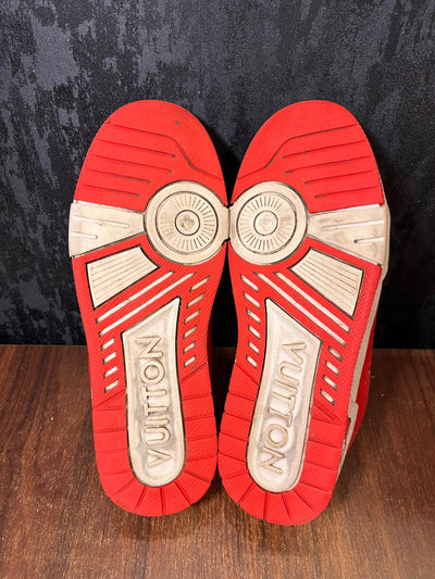 Louis Vuitton Trainer Red White Size 41