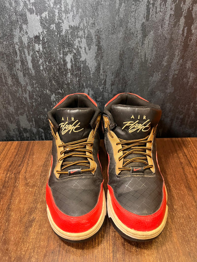 Nike Flight Legacy Black Red Golden size 44