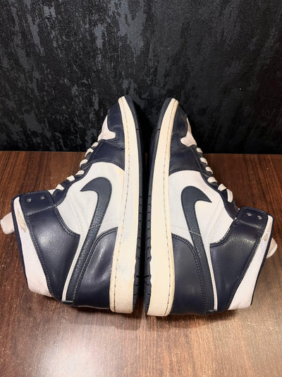 Jordan 1 Mid White Metallic Gold Obsidian size 46
